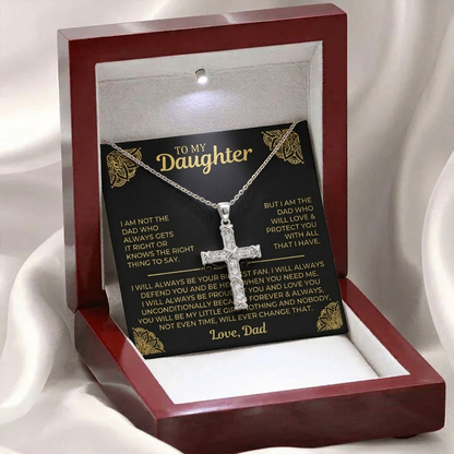 To My Daughter – Cross Necklace Gift from Dad