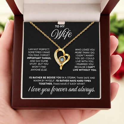 To My Wife - Love You Forever - Customised Photo Necklace