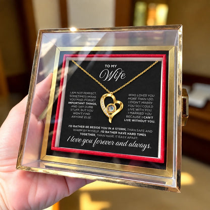 To My Wife - Love You Forever - Customised Photo Necklace