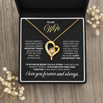 To My Wife - Love You Forever - Customised Photo Necklace