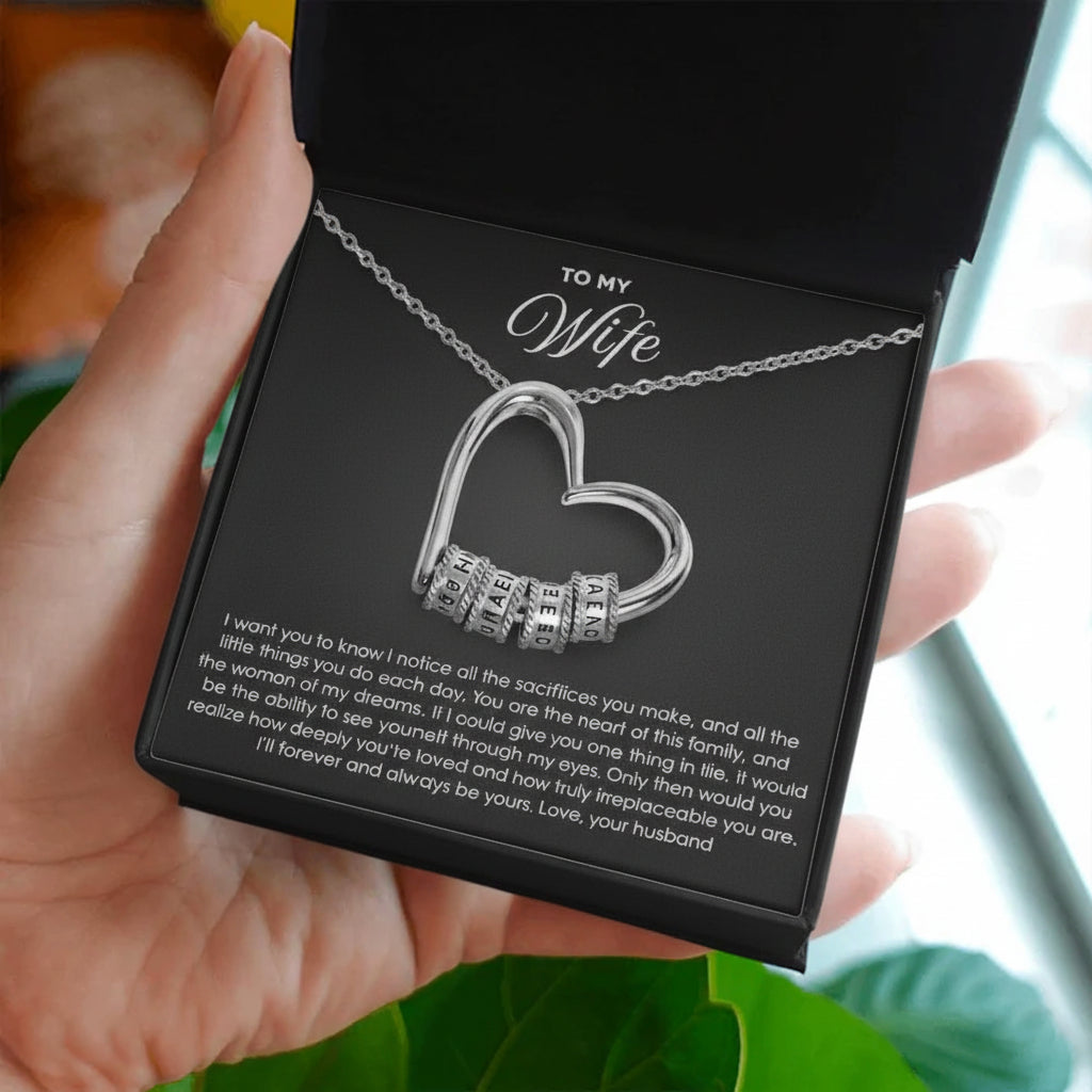 To My Wife - Heart of our family Necklace