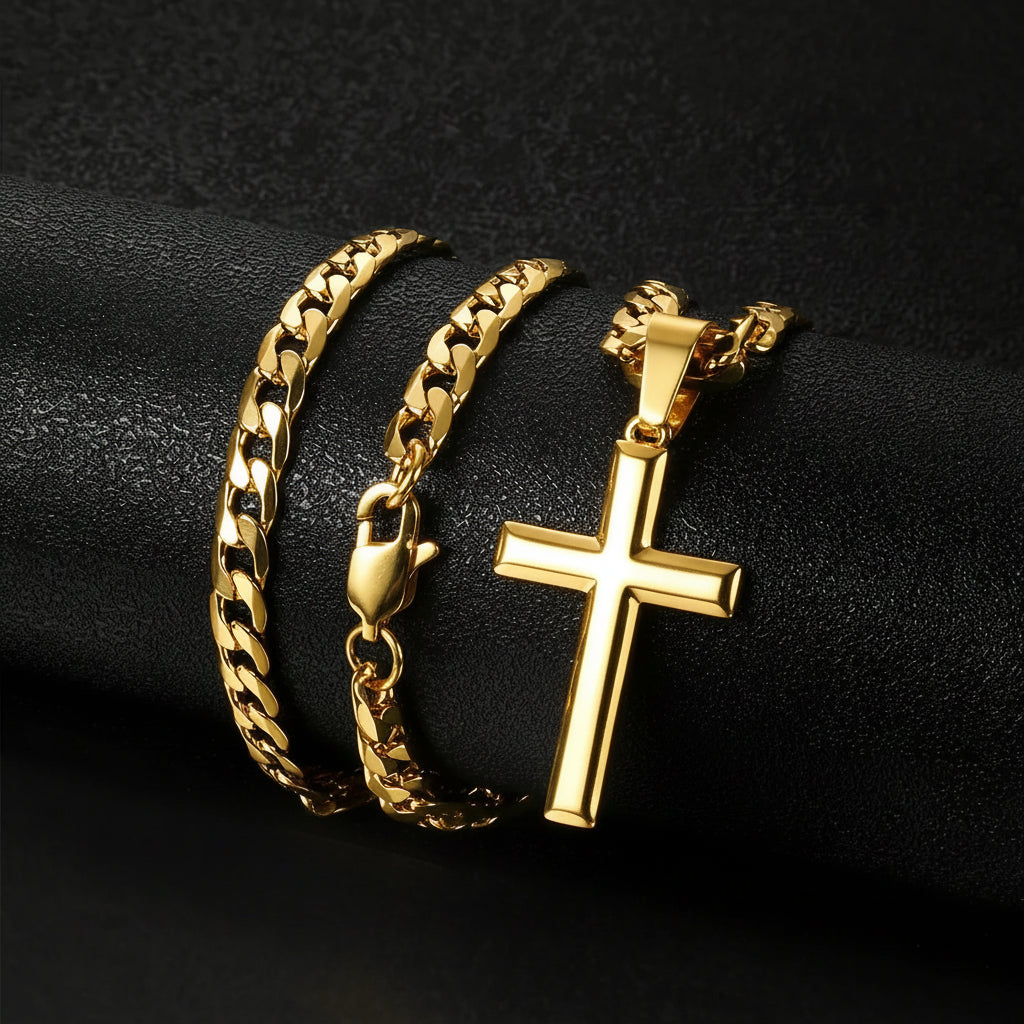 To My Son - Cross Necklace Gift from Dad