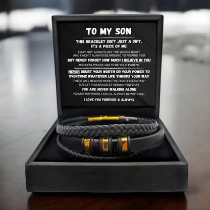 To My Son - Never Alone - Braided Bracelet