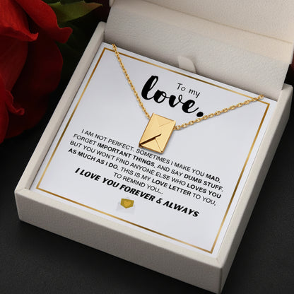 To My Love - Love Letter Necklace